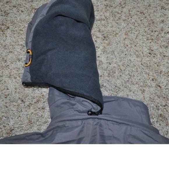 Mens Winter Jacket Hemisphere Gray M Wind Water Resistant Down Alt Fill Hooded - Picture 8 of 8